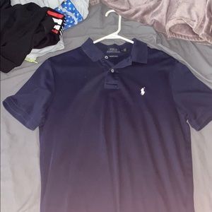Medium, Navy Blue, Ralph Lauren collared Polo